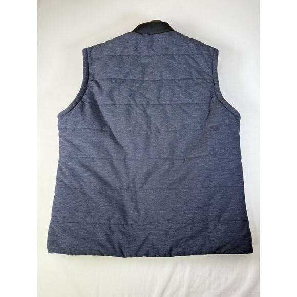 H&M Men's Padded Vest Size 44R Zip Up Front Pockets Polyester Color Blue Navy - Picture 9 of 9